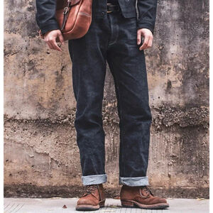 NON STOCK 15oz Raw Denim Selvedge Jeans Regular Fit Straight Rigid Version 30